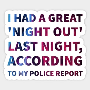 Night out Sticker